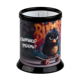 Подставка для канцелярских принадлежностей Феникс+, арт.73380/ 48 ОПАСНЫЙ ПТЕНЕЦ (7,6х10 см, полипро