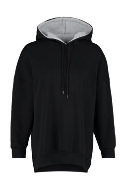 TRENDYOLMILLA Lacivert Renk Bloklu Genis Kal?p Ici Polarl? Orme Spor Sweatshirt TWOSS22SW0074  фото 14