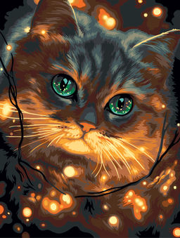 ФРЕЯ PNB/PMDD-368 Набор для раскрашивания по номерам ( со светодиодами ) 40 х 30 см Огоньки тепла