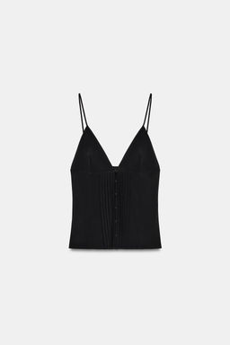 TOP TIRANTES PLIEGUES / Negro - Zara фото 6