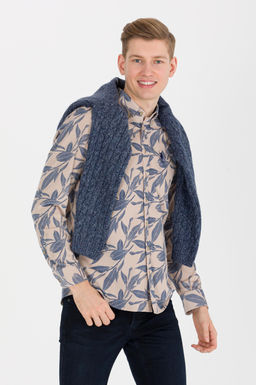 U. S. Polo Assn Мужская рубашка с длинным рукавом Stone