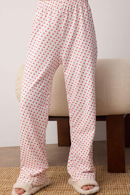 Trendyolmilla Beyaz Pamuklu Galaksi Desenli Sloganl? Uyku Bantl? Orme Pijama Tak?m? THMAW25PT00223 фото 12