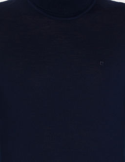 Lacivert Slim Fit Bal_k__ Yaka Y_n Kar___ml_ Basic Triko Kazak - Pierre cardin фото 6