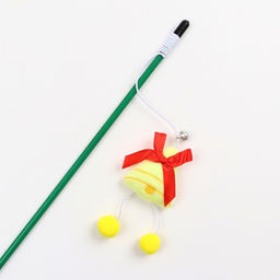 Дразнилка-удочка для кошек с бубенчиком Колокольчик, 40 см - Пижон фото 2