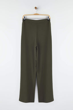 Haki Beli Lastikli Wide Leg/Genis Paca Pantolon TWOAW26PL00132 - Trendyolmilla фото 5