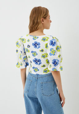 Укороченная блузка с цветочным принтом - Incity фото 4