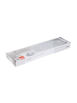 Комплект клавиатура и мышь Smartbuy 233616AG, беспроводной, USB, 1хAA/2хААА, серебр-белый