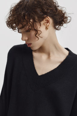 Джемпер вязаный с V-образным вырезом - Mollis фото 4