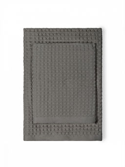 Набор полотенец вафельных 2шт 70x140, 50x90 темно-серый вафельное полотно - Denastia фото 2