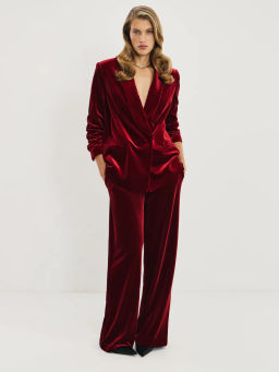 Прямые брюки из бархата / Zarina