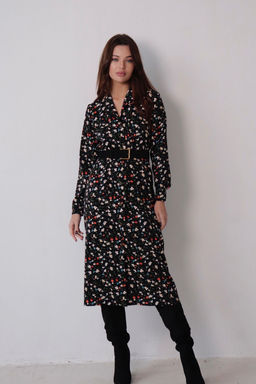 Платье-рубашка с английским воротником принт - Martichelli фото 208