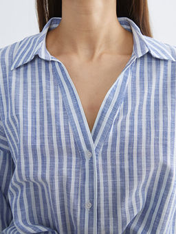 ?izgili Oversize Poplin Kad?n G?mlek