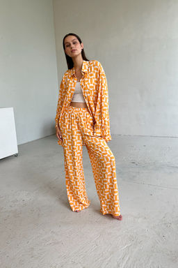 Костюм женский SET065/05/Желтый, белый