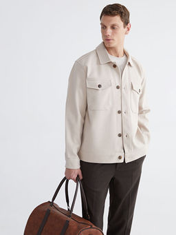 Regular Fit Ka?e Erkek G?mlek Ceket