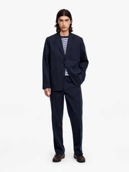 Blazer en mezcla de lino