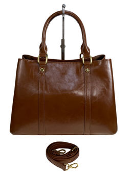 Женская сумка из искусственной кожи, цвет коричневый