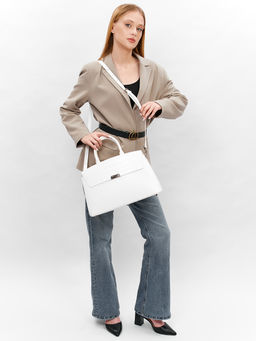 LACCOMA сумка НИ8099-белый натуральная кожа хлопок фото 2