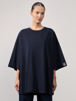 Футболка оверсайз из плотного хлопка / Zarina  фото 3