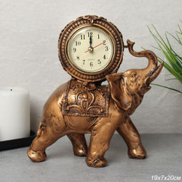 Часы статуэтка Слон 20 см / 321A /уп 36/