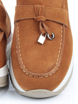 03-5951-2 BROWN Лоферы женские (натуральная замша) - No name фото 13