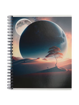 Тетрадь 96 листов в клетку «Космический пейзаж», на гребне, МИКС