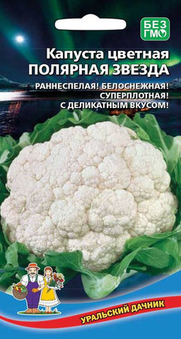 Капуста цветная ПОЛЯРНАЯ ЗВЕЗДА  Белоснежная! Супер плотная! Деликатесный вкус!