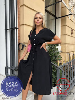 Женское летнее платье на пуговицах