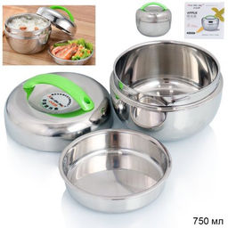 Ланч бокс для еды двухуровневый 800 мл / TF-455 /уп 60/