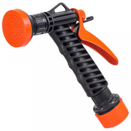 Душ-пистолет поливочный с универсальным штуцером для подключения шланга диаметром 3/4, с цанговым зажимом, требуемое давление в системе: 1-2 атм, пластик (Россия)