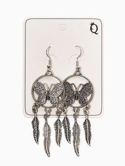 Цена за 2 шт. Серьги метал «Ловец снов», цвет чернёное серебро