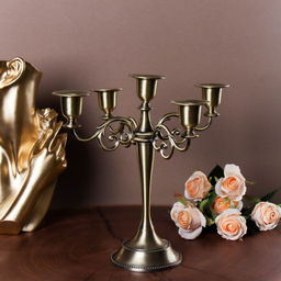 Подсвечник на 5 свечей 25 см бронза / 6305S /уп 30/