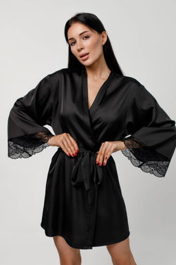 2518 ЧЕРНЫЙ ХАЛАТ - Karolina фото 3