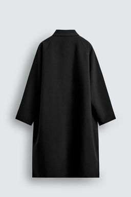 OVERSIZE WOOL BLEND TRENCH COAT - Zara фото 8