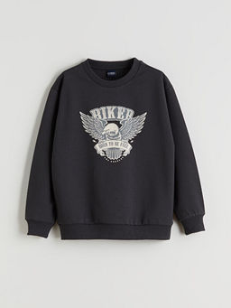 Bisiklet Yaka Erkek ?ocuk Sweatshirt