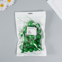 Декор для творчества «Шарики зелёные», d=2; 3; 3.5 и 4 см, набор 20 шт.
