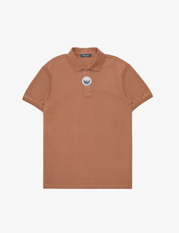 A__k Kahverengi Slim Fit %100 Pamuk D__meli Polo Yaka Basic Ti__rt