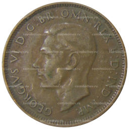 Монета 1/2 пенни 1938 года Австралия