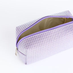 Косметичка на молнии женская, с подкладом, маленькая, сиреневая - Simaland фото 3
