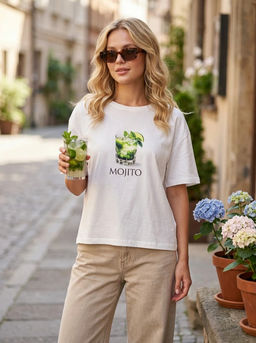 K13536 Футболка OVER SIZE (хлопок) БЕЛЫЙ