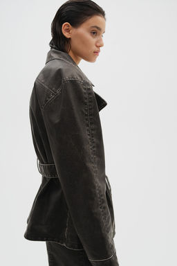 Chaqueta biker con efecto desgastado - H&m фото 5