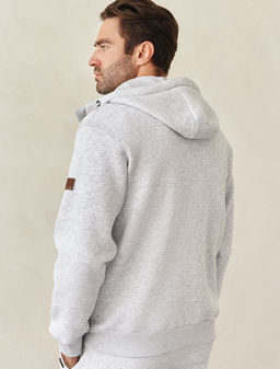 Худи на молнии из премиального футера трехнитки с начесом - Vilatte фото 3