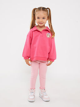 Polo Yaka Bask?l? K?z Bebek Sweatshirt - Waikiki фото 2