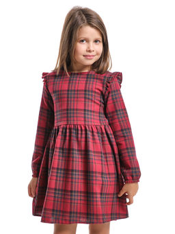 Платье в клетку UD 8050 зеленая-синяя клетка - Mini maxi фото 10