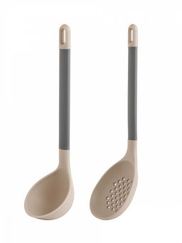 Набор кухонных принадлежностей из 2 шт. бежевый силикон, нейлон, ПП