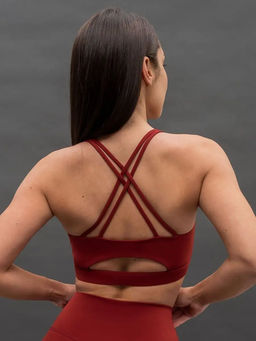 PELICAN, майка (модель топ) спортивная женская, Бордовый  фото 2