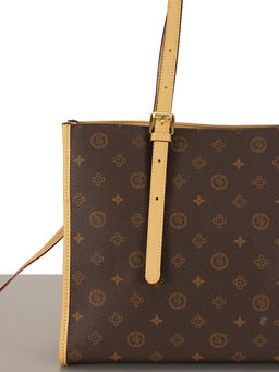 LАСCOMA сумка АС326-фигурки-кофе-рыжий эко кожа-канва - Laccoma фото 3