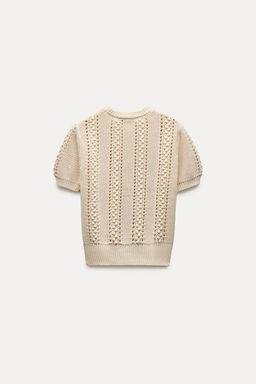 SHORT SLEEVE KNIT SWEATER - Zara фото 4