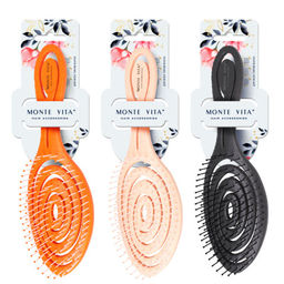 Расческа для волос массажная 22,5х6,5 см, цвета АССОРТИ MONTE VITA (МОНТЕ ВИТА)