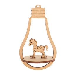 Заготовка для декорирования Mr. Carving КЛ-45 Подвеска объемная Лампочка фанера х 6 х 10 см лошадка