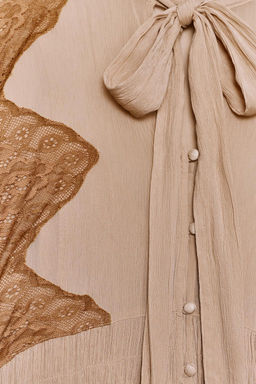 LACE COMBINATION TIE DRESS - Zara фото 9